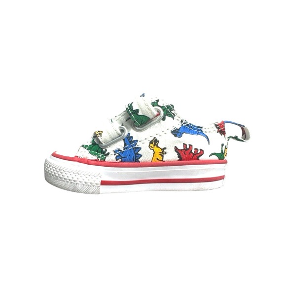 Converse Chuck‎ Taylor All Star Toddler Boy's Dinosaur Low Top Sneakers – Size 2 - Picture 1 of 13